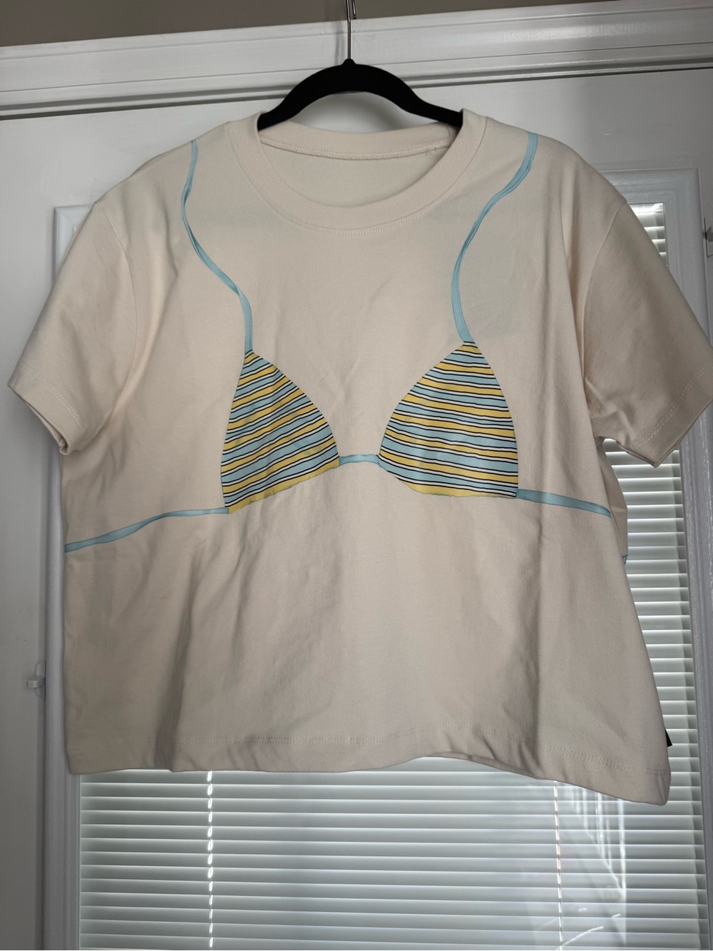DD x Beach Week Bikini Boxy Tee - Cream